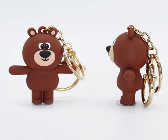 soft pvc 3d key chain rings