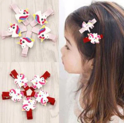 Gleoite Cailíní PVC Silicone Kids Gearrthóga Gruaige Capall Unicorn