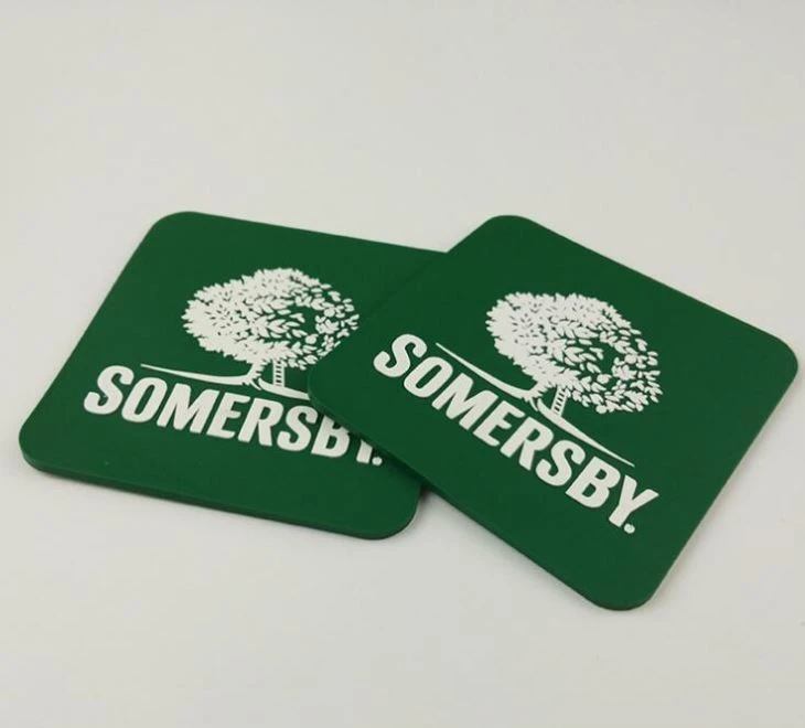 PVC Square Coaster Hotel Soft Rubber Coaster Promotional Gifts