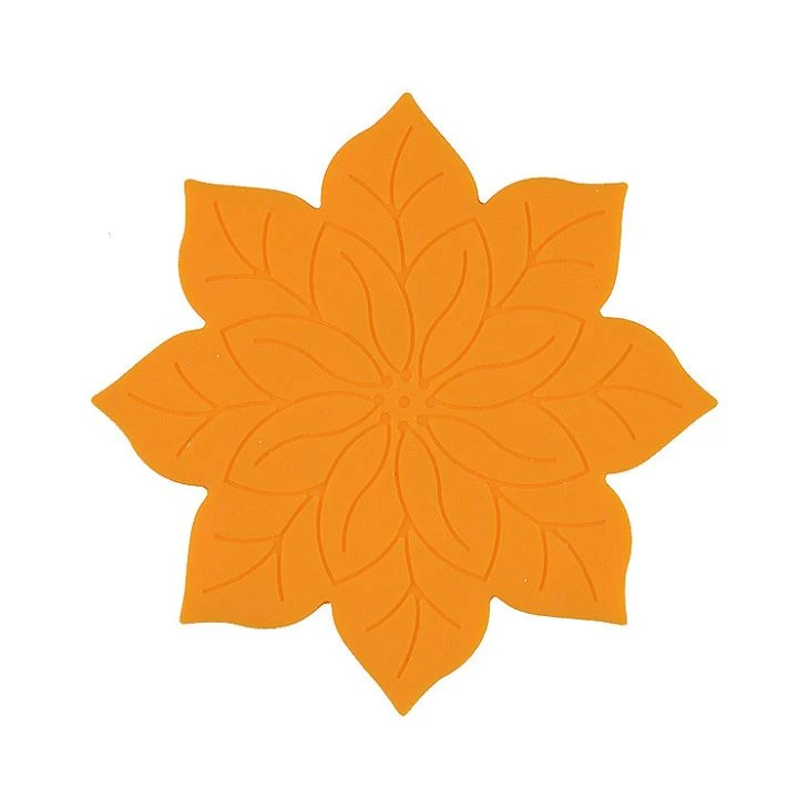 Retro Style Anti-skidding Lotus Silicone Flower Pot Coasters