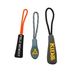 Pullers Zipper 3D Silicone Le Dearadh Lógó Éagsúil