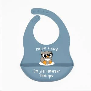 Táirge Babaí Grád Bia Bibs Silicone Glan Uiscedhíonach Éasca