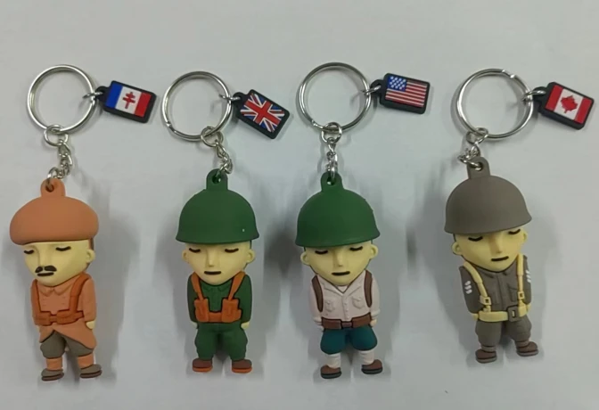 Silicone Keyring Cartoon Bog Rubber 3d Fíor Keychains